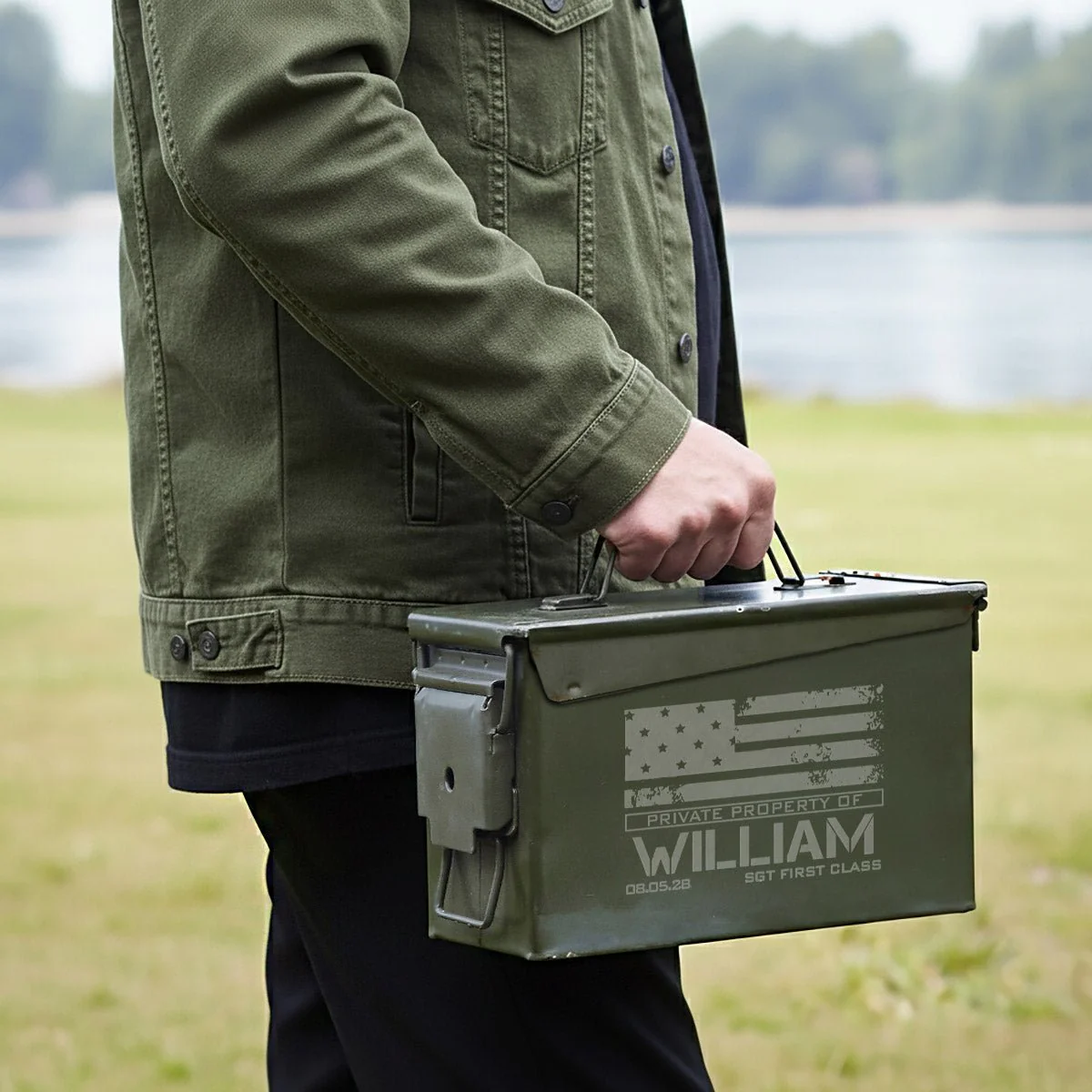 Engraved Ammo Can & Bullet Opener Military Gift Set - Image 6