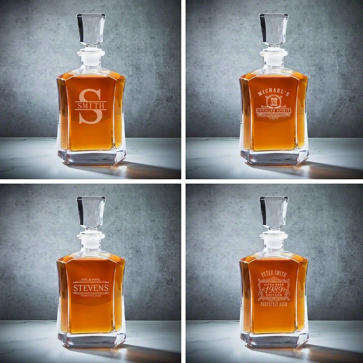 Ashcroft Custom Whiskey Gifts for Men 12pc with Personalized Decanter Set and Whiskey Stones - Image 6