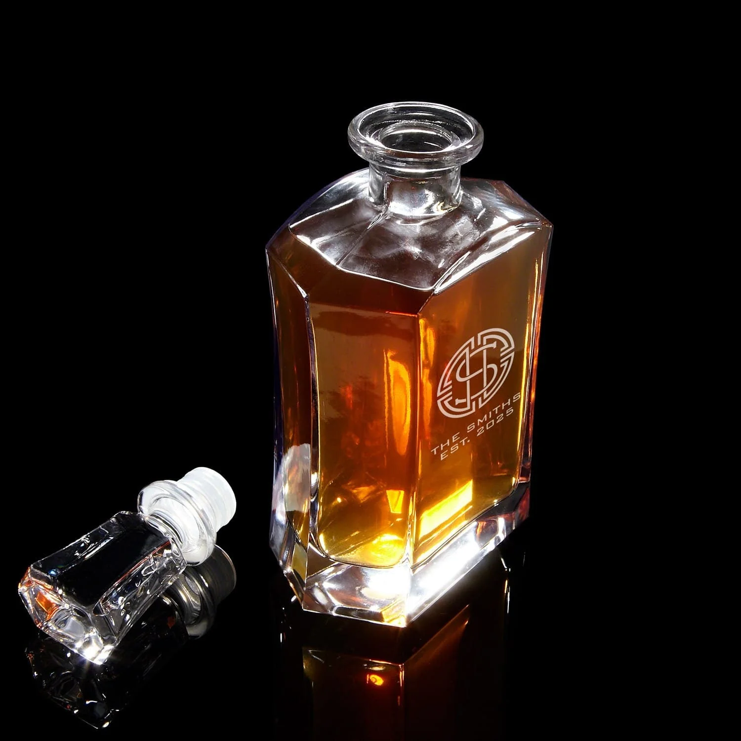 Ashcroft Custom Whiskey Gifts for Men 12pc with Personalized Decanter Set and Whiskey Stones - Image 9