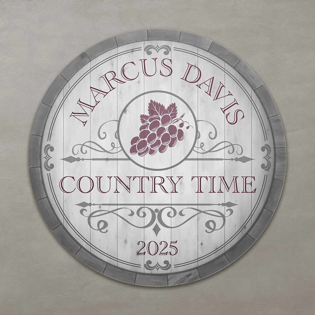 Beauteous Barrel Custom Wine Cellar Sign (2 Colors) - Wine Decor Wall Art - Image 7