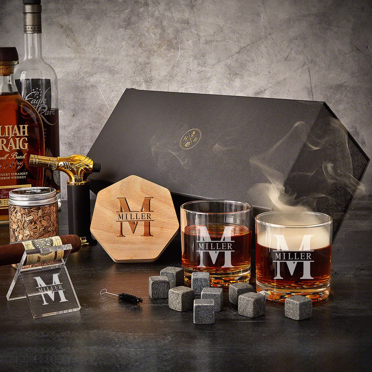 Black Diamond Personalized Bourbon Smoker - 11pc Luxury Boxed - Image 6