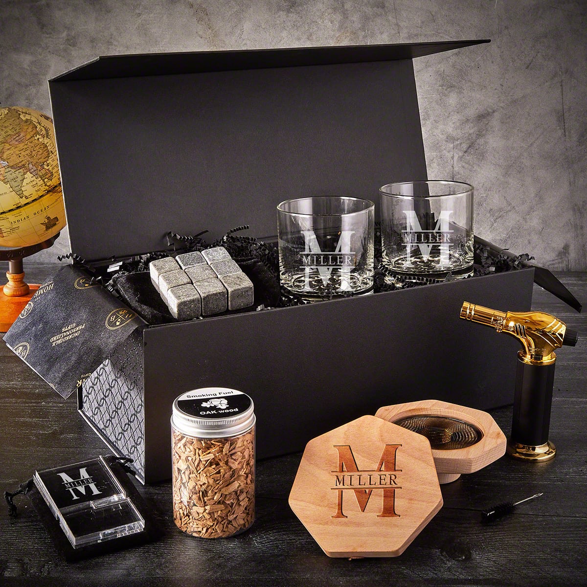 Black Diamond Personalized Bourbon Smoker - 11pc Luxury Boxed - Image 7