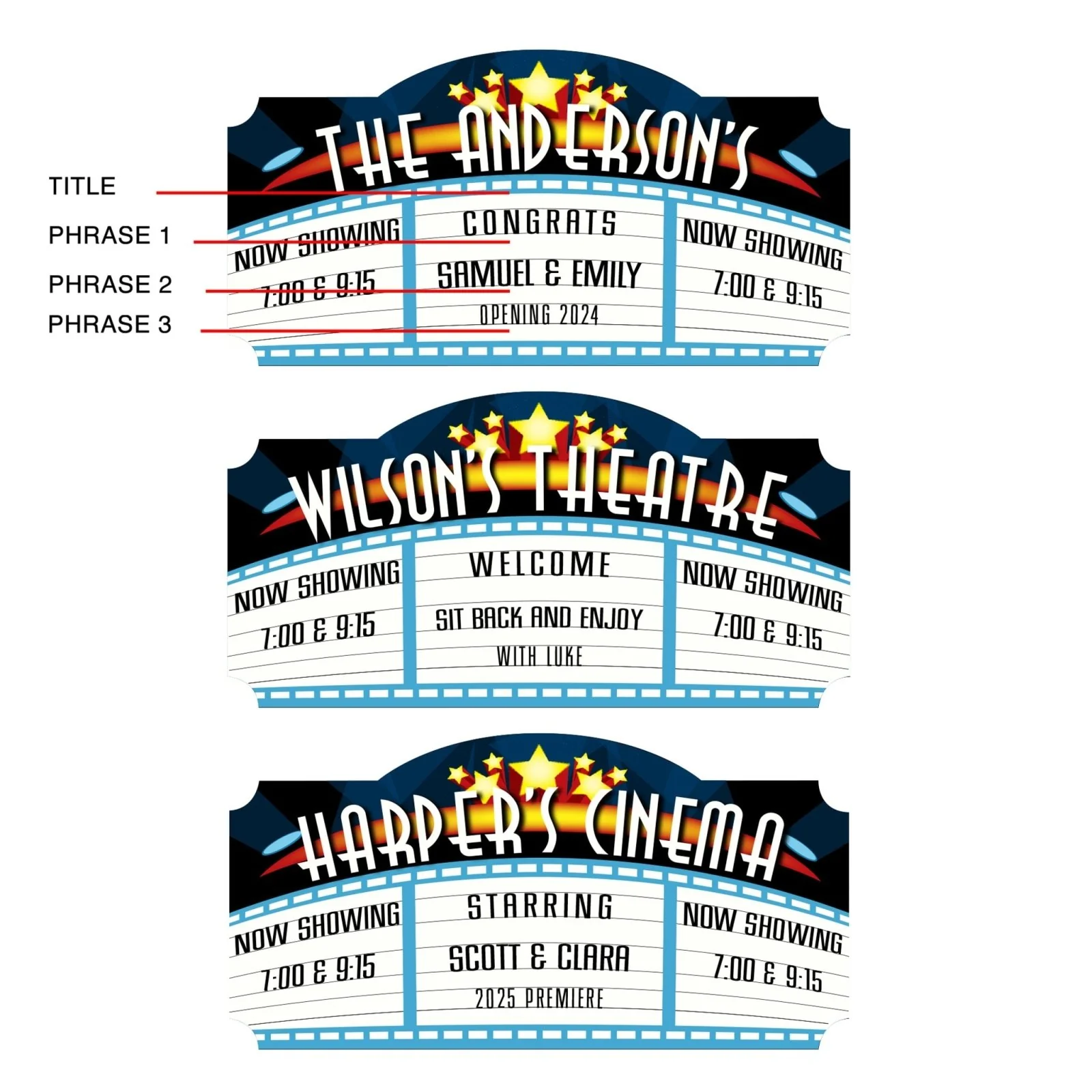 Blockbuster Custom Home Theater Sign - Image 5