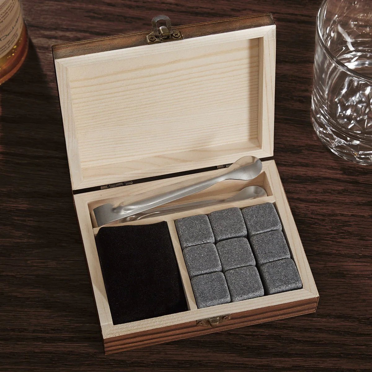 Engraved Whiskey Stone Gift Set with Buckman Glasses - Image 8