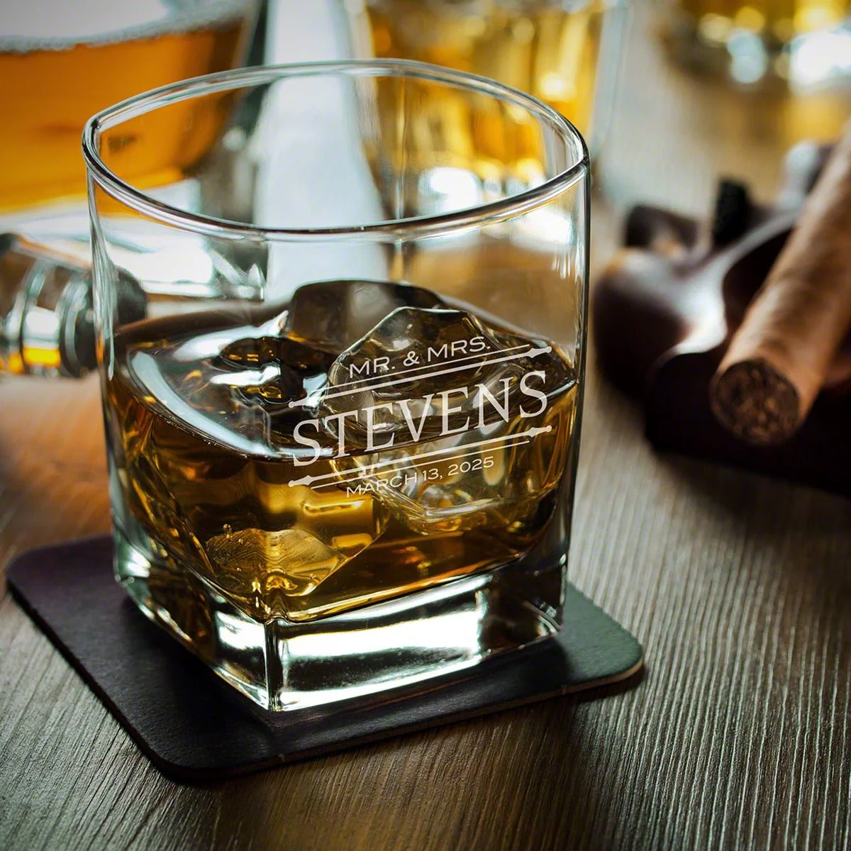 Classic Groomsman Custom Whiskey & Cigar Set  Groomsmen Gift Set - Image 4