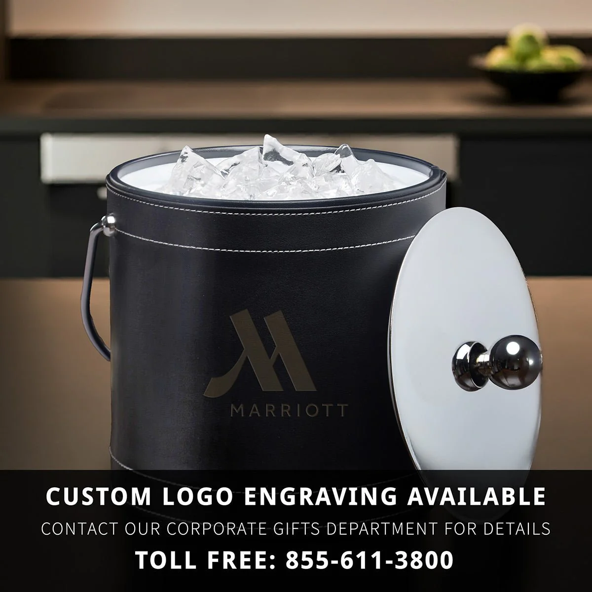 Black Personalized Insulated Ice Bucket - Image 7
