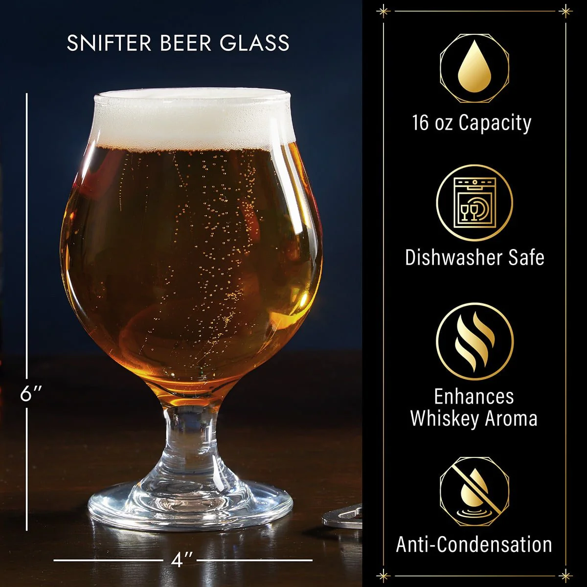 Personalized Beer Snifter Set of 4 - Image 4