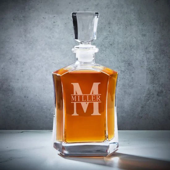 Custom Whiskey Decanter Box Set with Rocks Glasses US Flag Design - Image 7