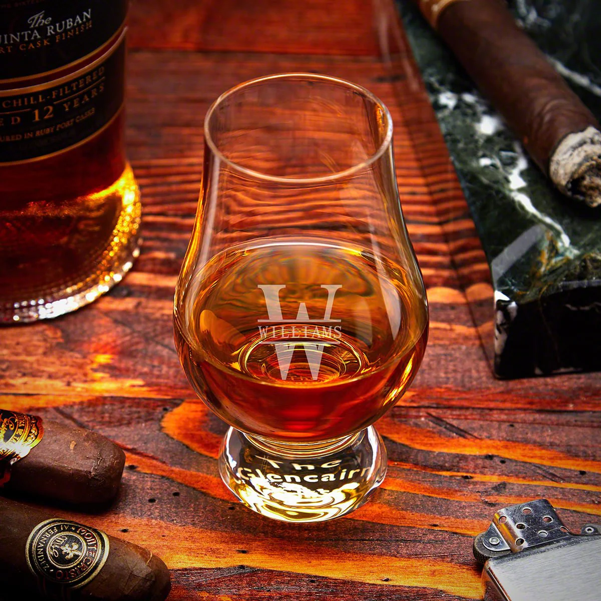 Customized Glencairn Whiskey Glasses and Luxury Box Set - 5pc - Image 6