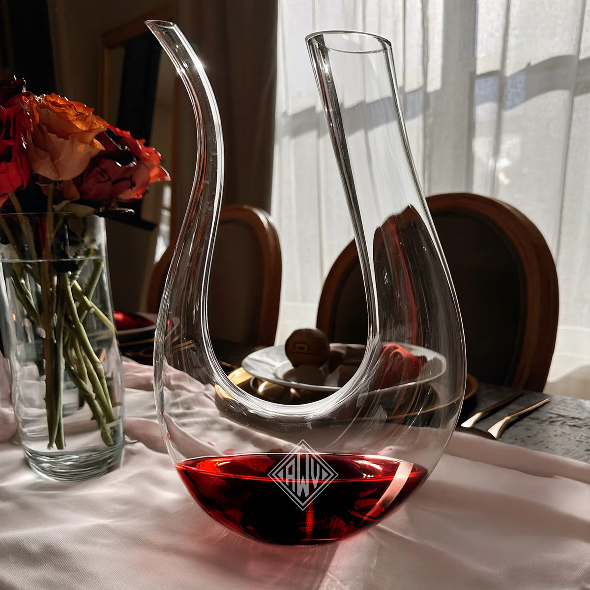 Dolcetto Custom Wine Carafe with Stemless Wine Glasses - Image 8