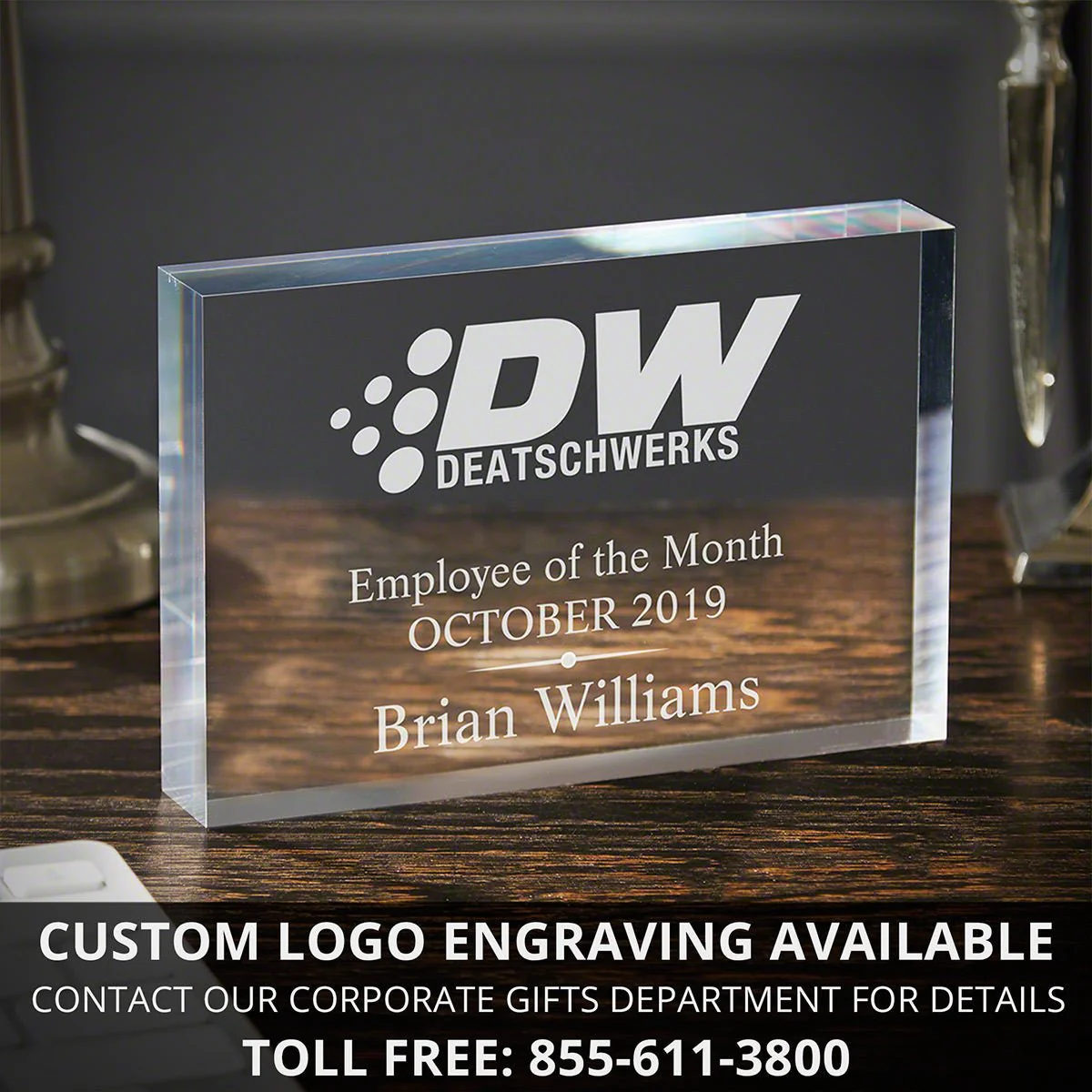 Engraved Retirement Acrylic Block Firefighter Gift - Thin Red Line - Image 5