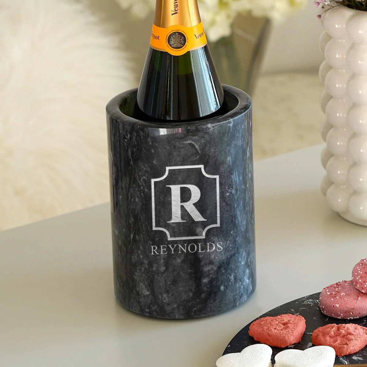 Customized Black Marble Wine Chiller - Image 9