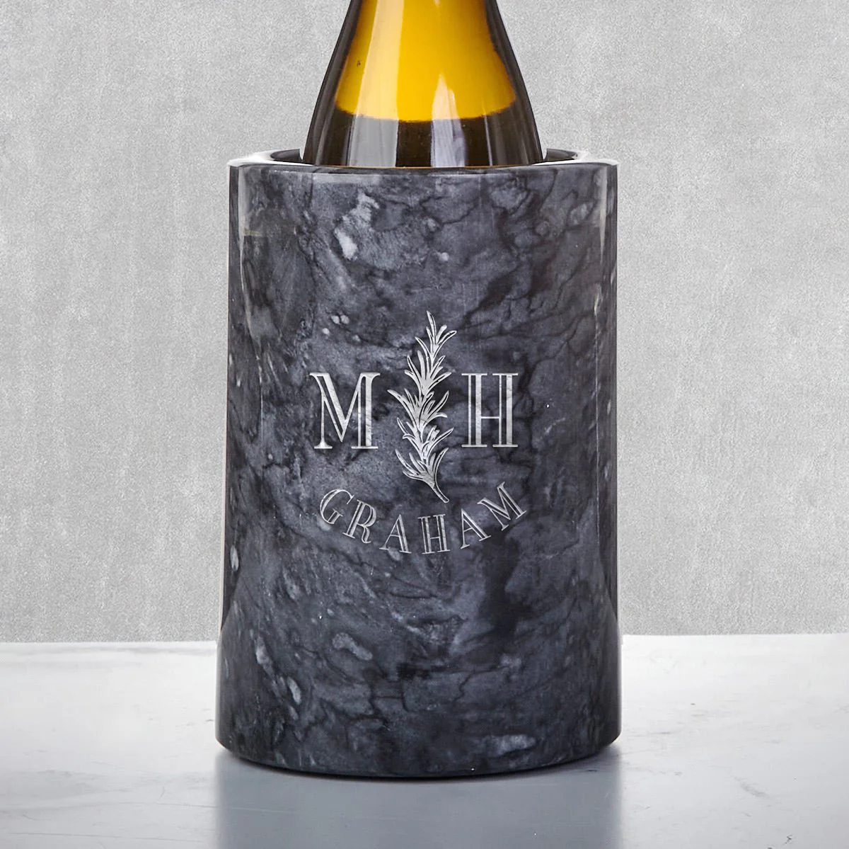 Customized Black Marble Wine Chiller - Image 4