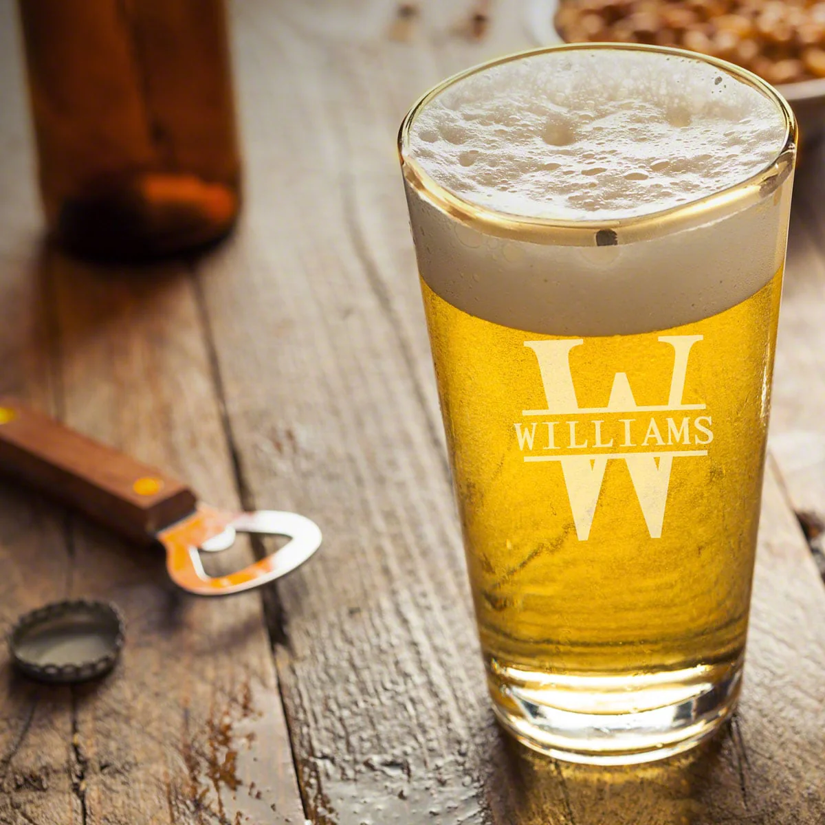 Engraved Pint Glasses Gold Rim - Image 9