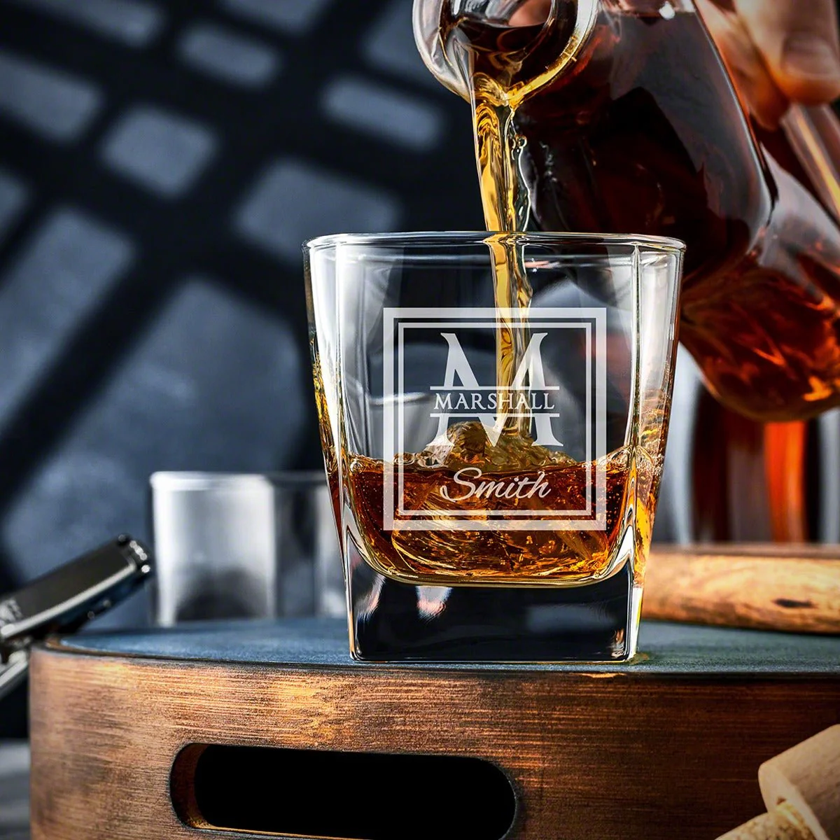 Engraved Poker Gift Set with Rocks Glasses - Image 9