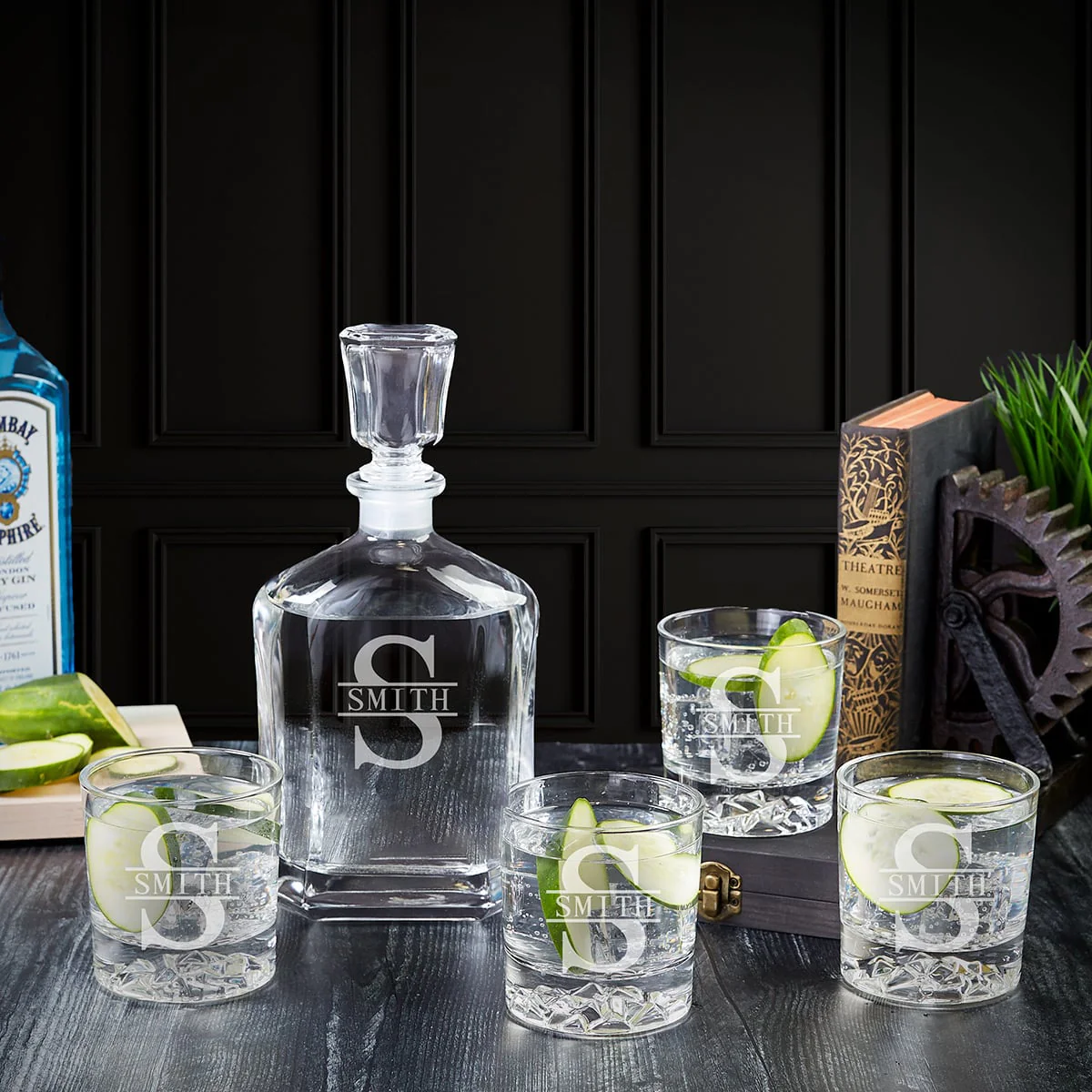 Engraved Vodka Gift Set with Box & Glacier Bottom Vodka Glasses - 6pc - Image 6