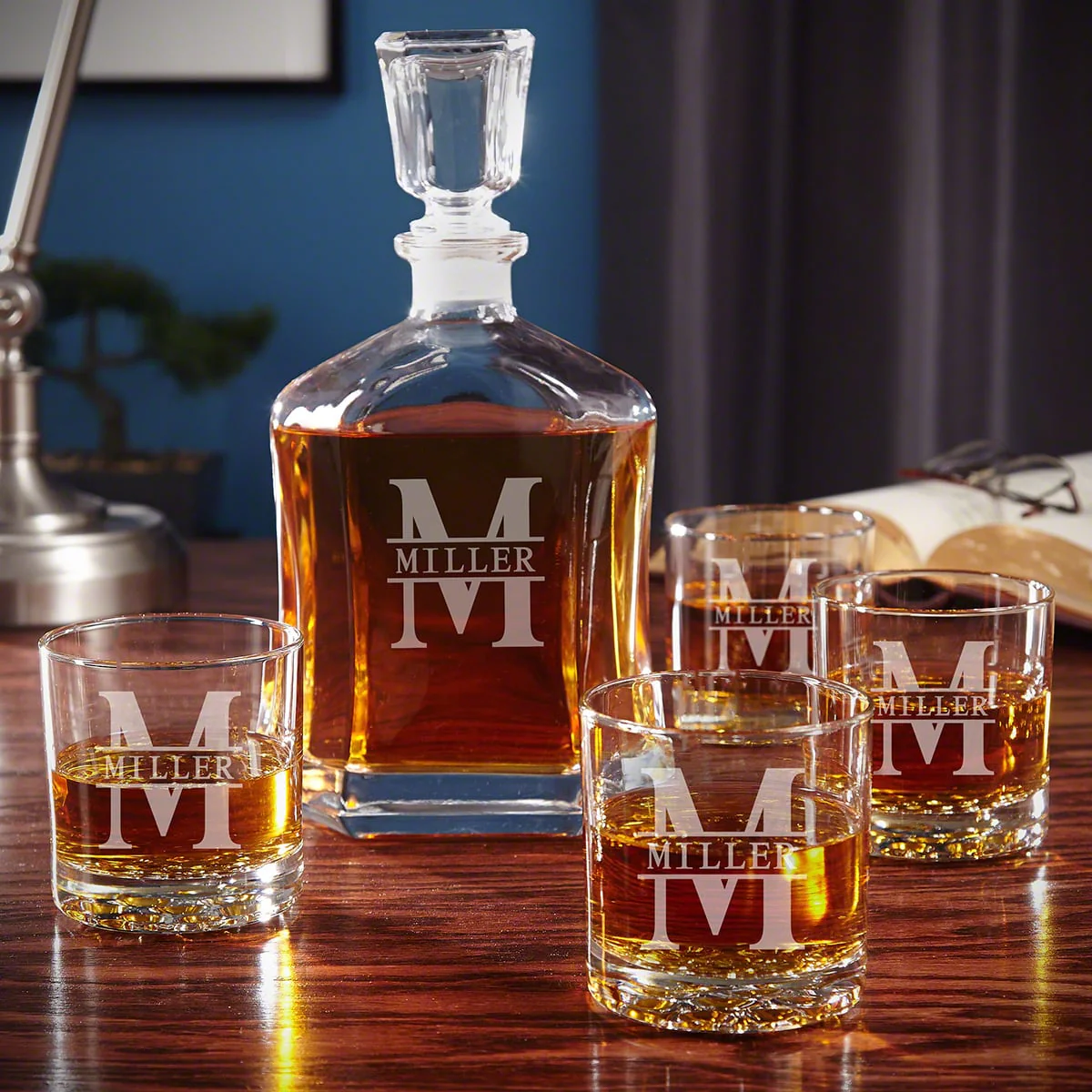 Engraved Firefighter Liquor Decanter Set with Whiskey Glasses - Handcrafted Box - Image 7