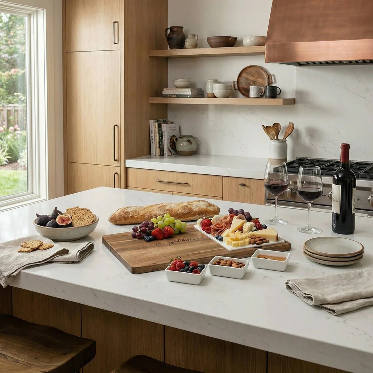 Gather Charcuterie Board Serving Tray w/ Cheese Board and Bowls - Image 3