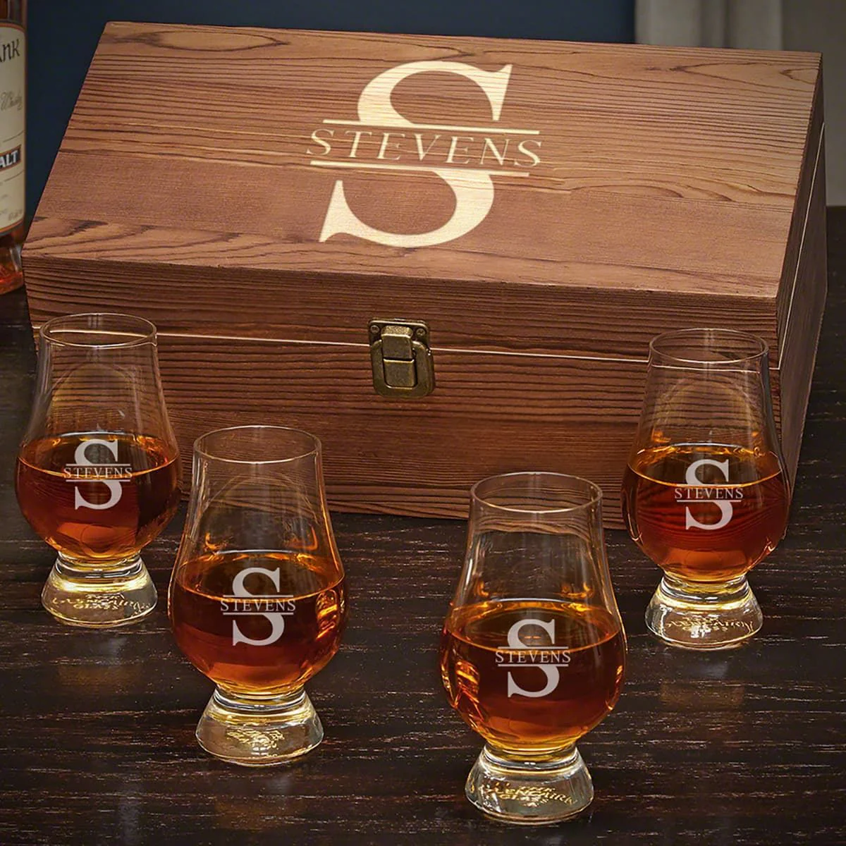 Glencairn Whiskey Glasses with Lids Set of 4 Personalized - Image 6