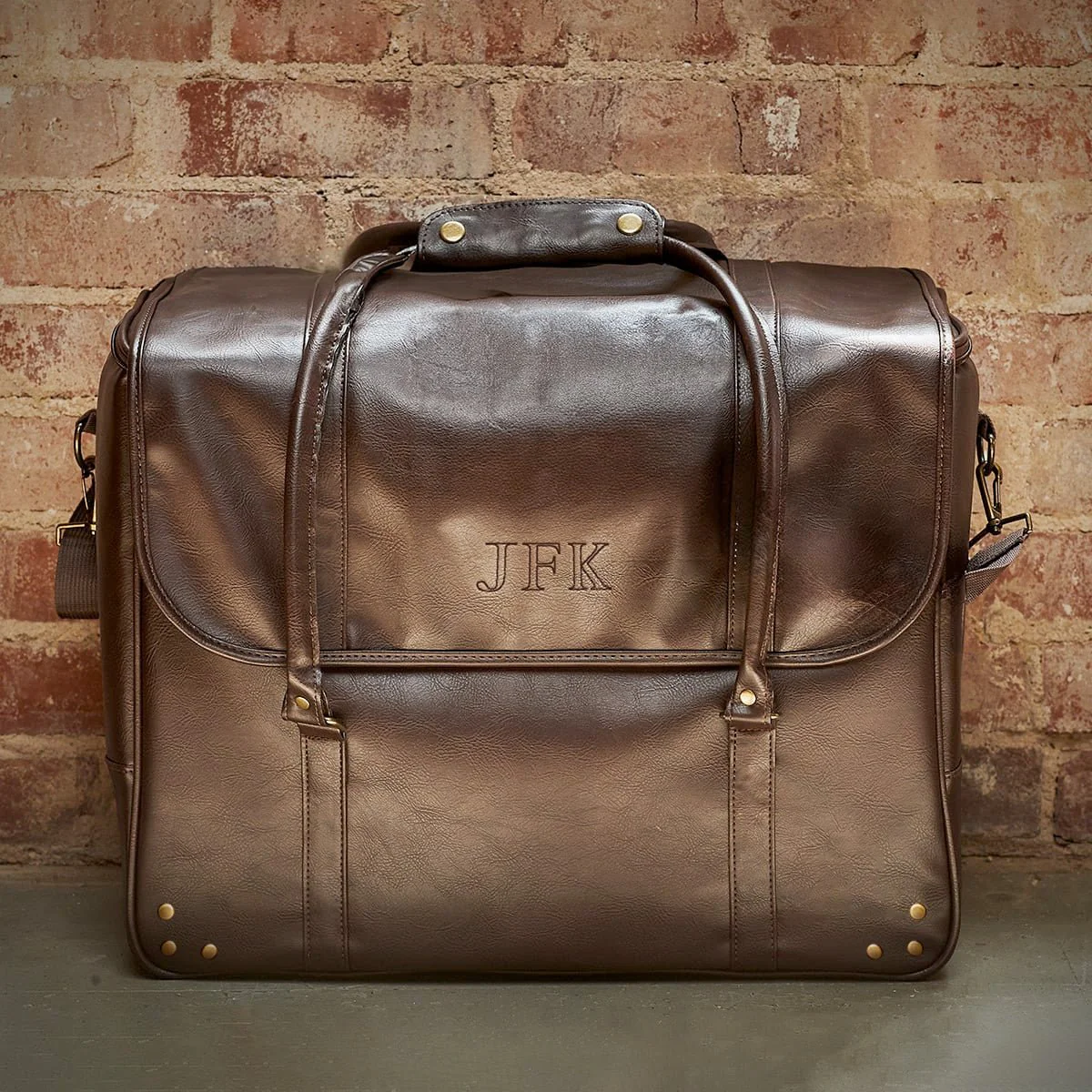 Graham Personalized Weekender Bag - 6 Bottle Travel Wine Carrier - Insulated Wine Bag Cooler - Image 9