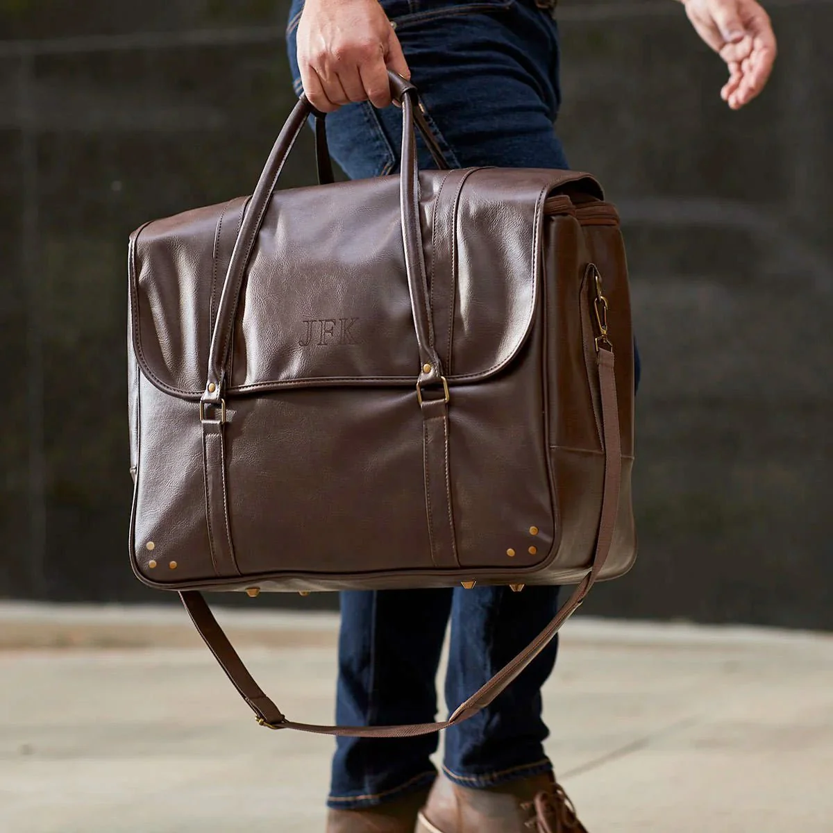 Graham Personalized Weekender Bag - 6 Bottle Travel Wine Carrier - Insulated Wine Bag Cooler - Image 6