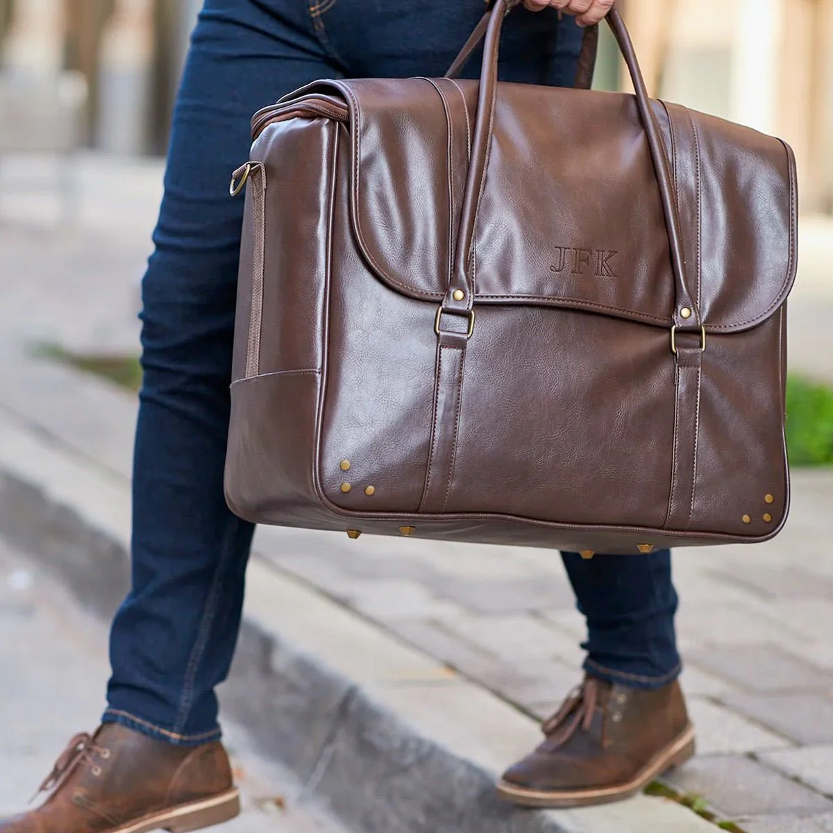 Graham Personalized Weekender Bag - 6 Bottle Travel Wine Carrier - Insulated Wine Bag Cooler - Image 10