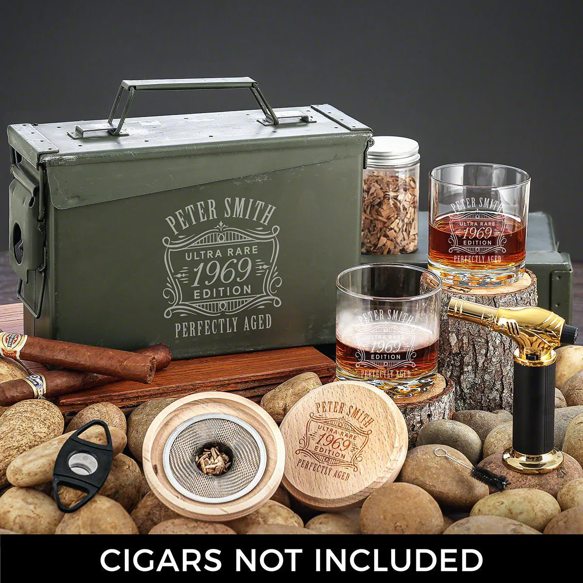Halo Drink Smoker 9 pc Personalized 30 Caliber Ammo Box Gift Set - Image 9