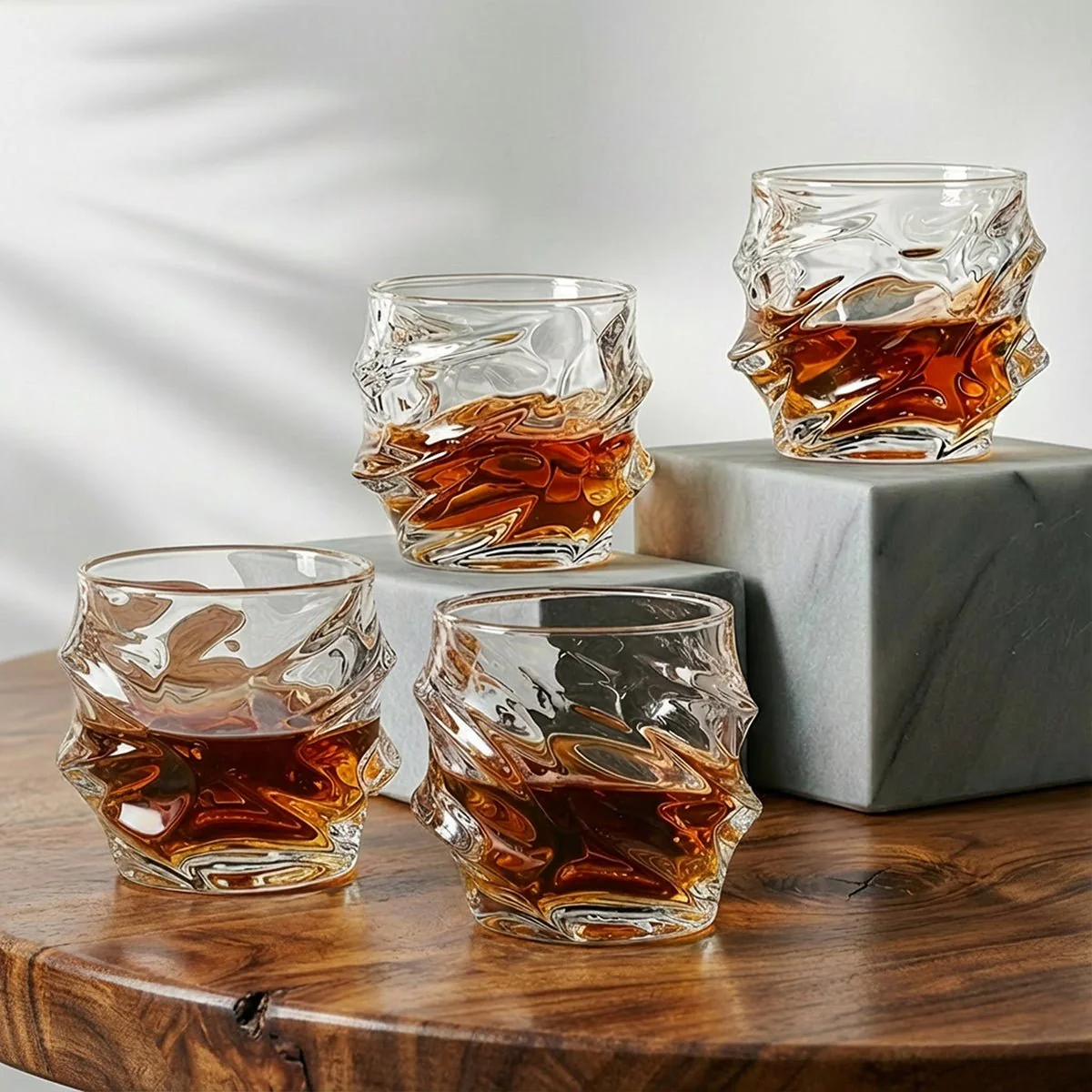 Personalized Luxury Boxed Decanter Set With Sculpted Glasses & Whiskey Stones - Image 7