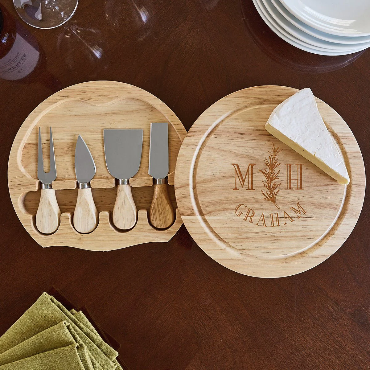 Engraved Swivel Cheese Board Set - Image 4