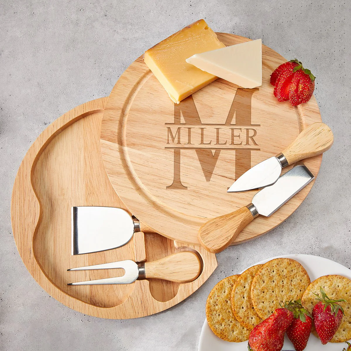 Engraved Swivel Cheese Board Set - Image 8