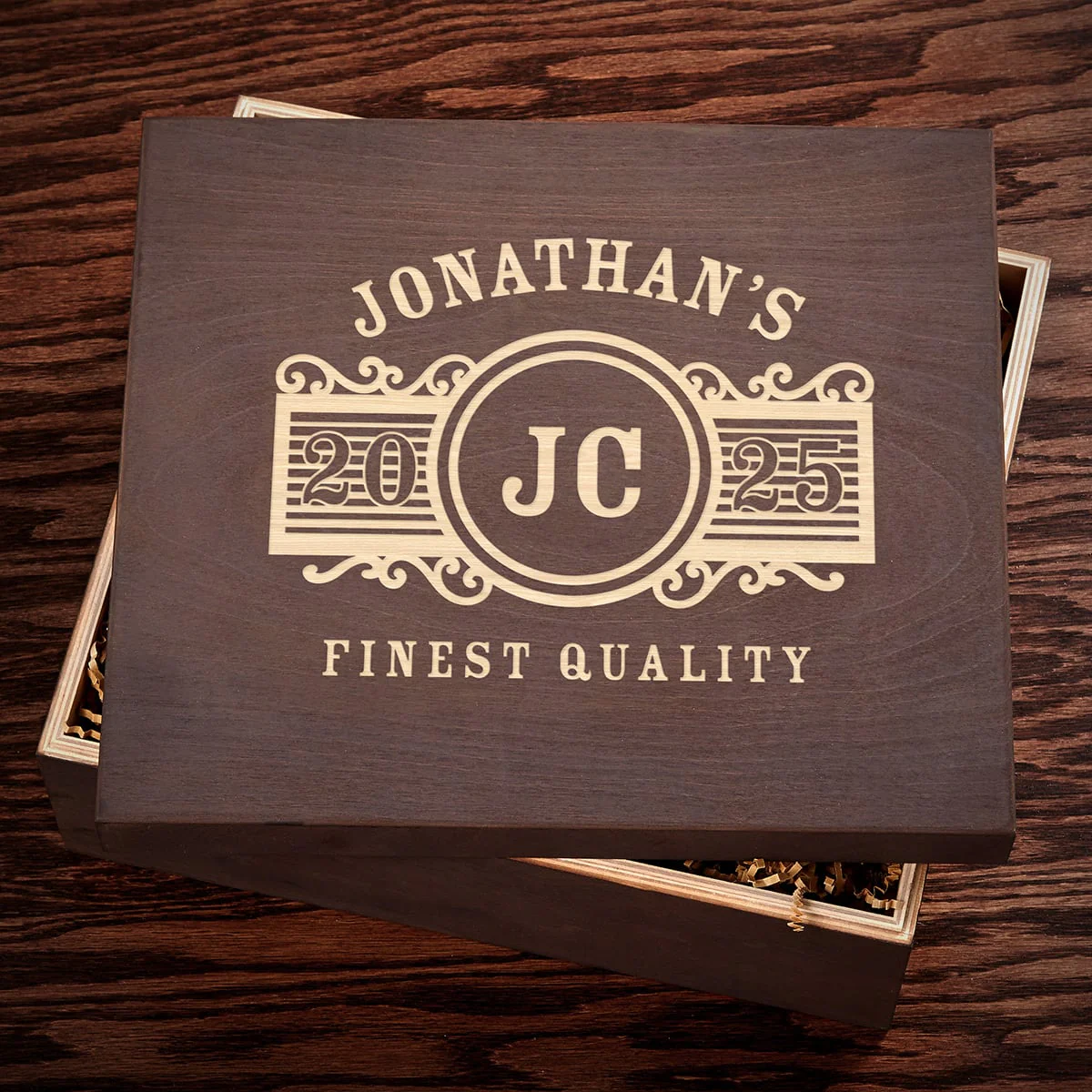 Personalized Decanter Set with Glacier Whiskey Glasses - Handcrafted Wood Gift Box - Image 6