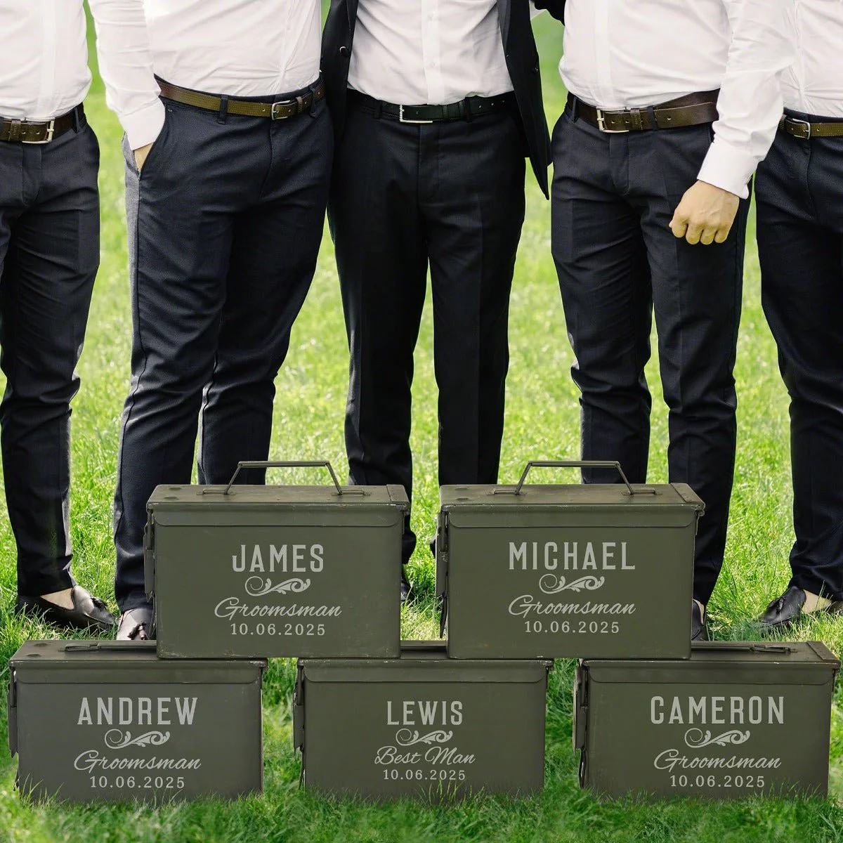 Personalized Ammo Can & Whiskey Groomsmen Gift Set - 5pc - Image 6