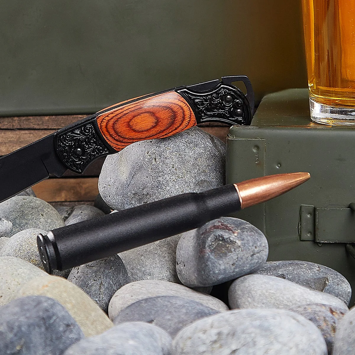 Custom Ammo Can & Bullet Opener Beer Gift Set - 5pc - Image 6