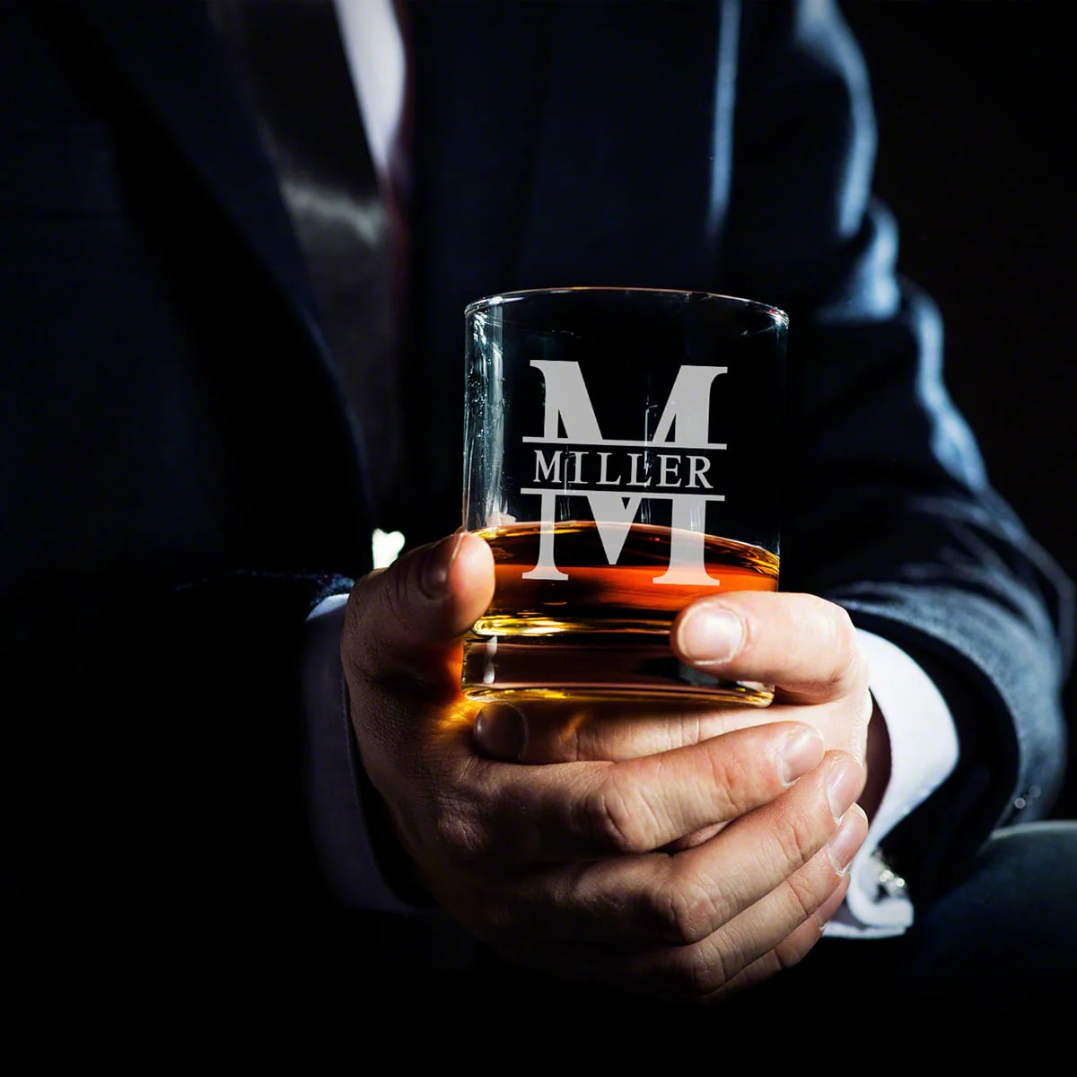 Draper Custom Whiskey Decanter Set with 4 Rocks Glasses - Image 9