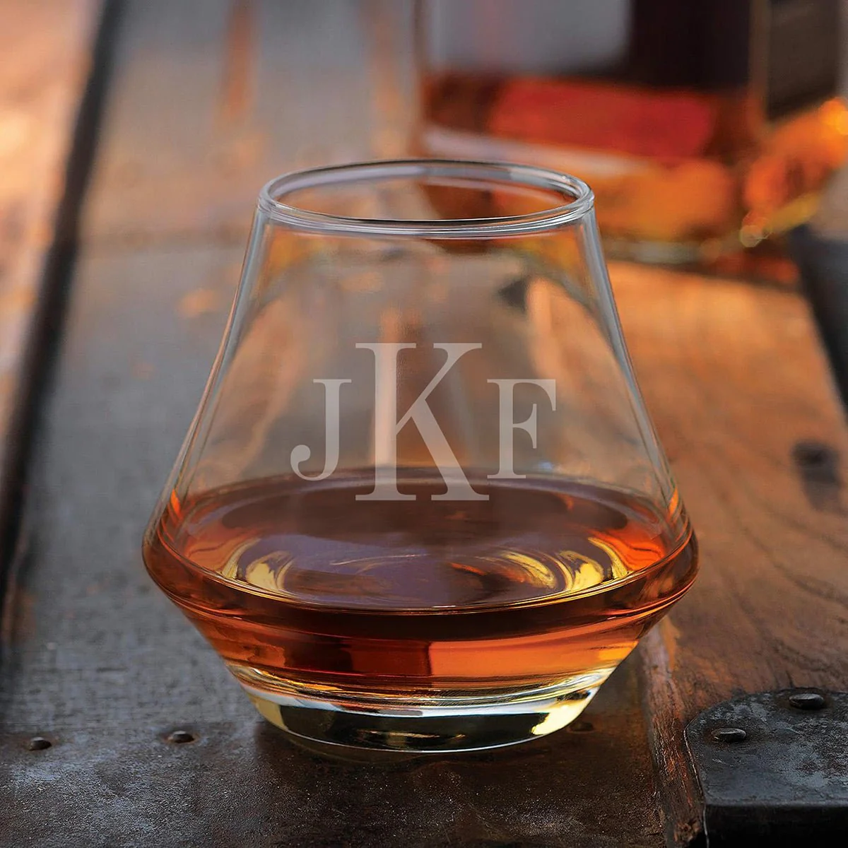 Personalized Dimera Bourbon Glasses and Decanter Set - Ebony Black Box - Image 14