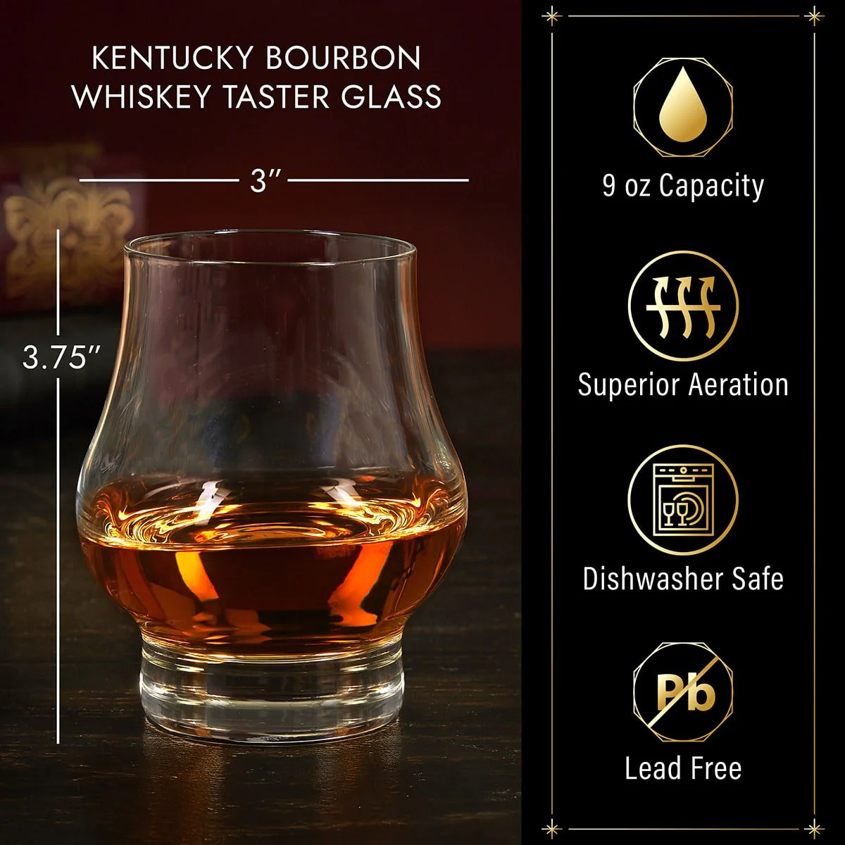 Bourbon Trail Black Diamond Custom Whiskey Smoker Kit - 10pc Boxed Set with Decanter - Image 4