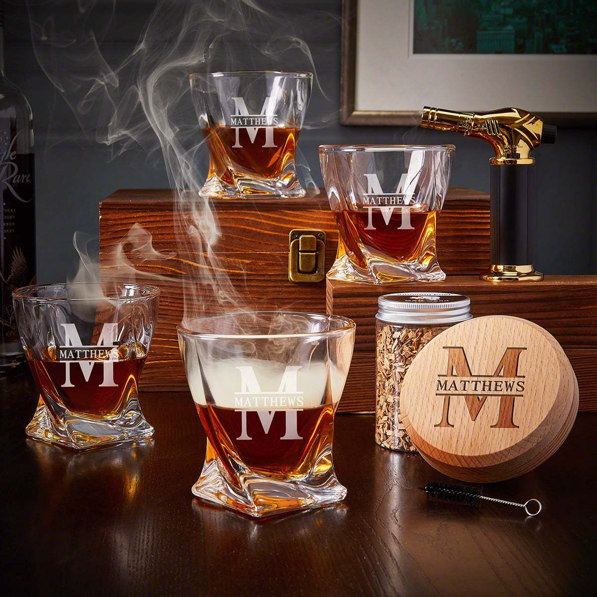 Halo Whiskey Smoker with Custom Twist Glasses 9 pc - Image 8