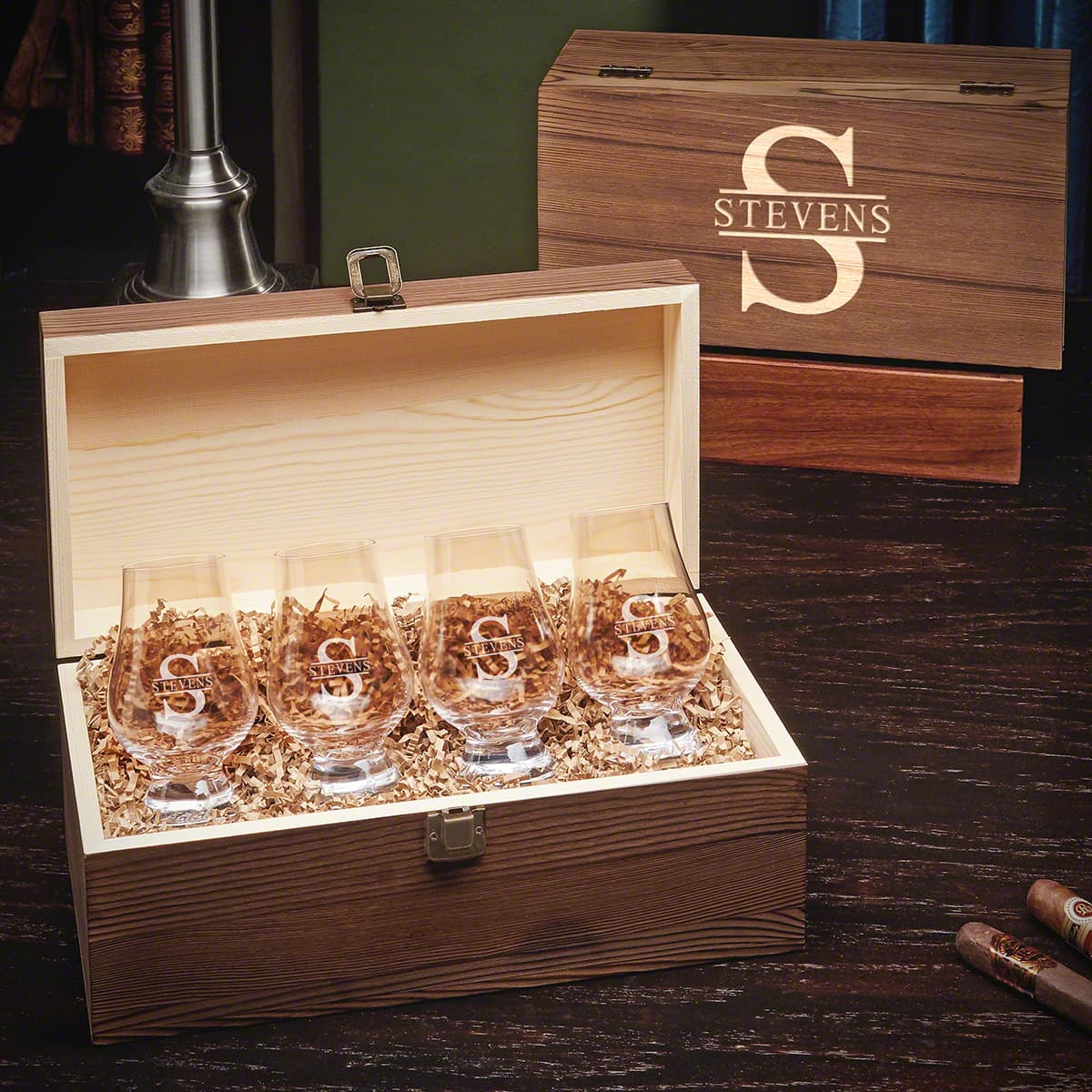 Personalized Glencairn Whiskey Gift Set with Box - Image 5