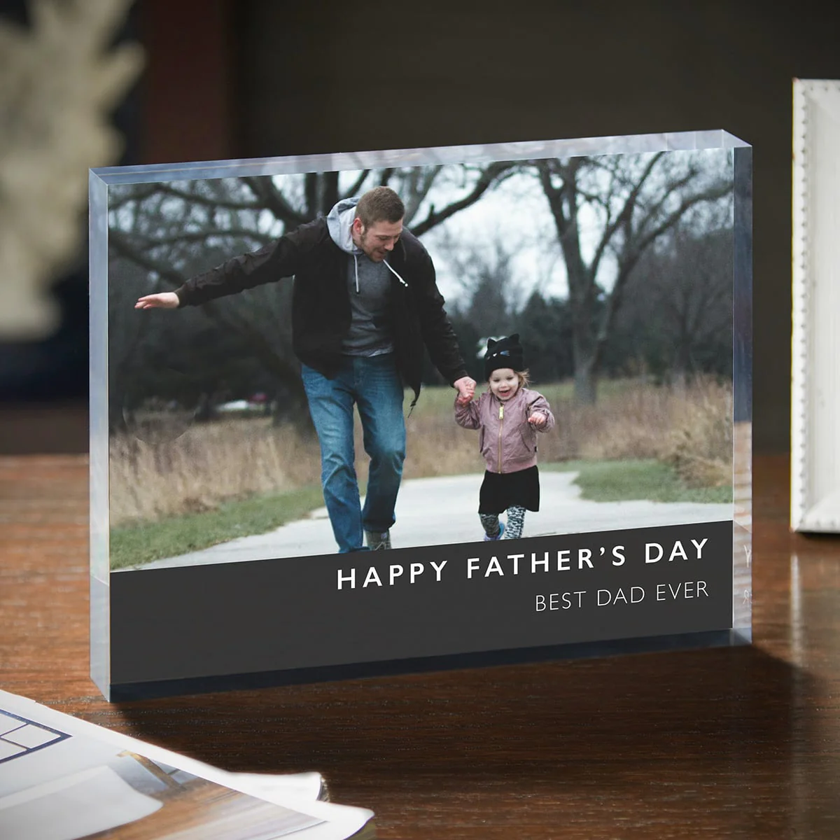 Personalized Acrylic Photo Block for Dad – Custom Picture Print, 1-Inch Thick - Image 5