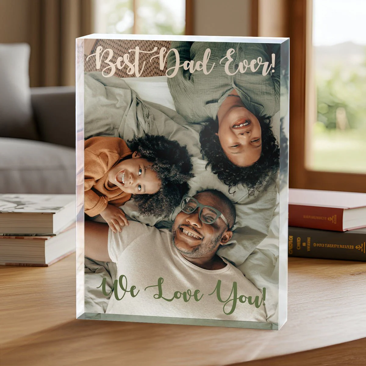 Personalized Acrylic Photo Block for Dad – Custom Picture Print, 1-Inch Thick - Image 6