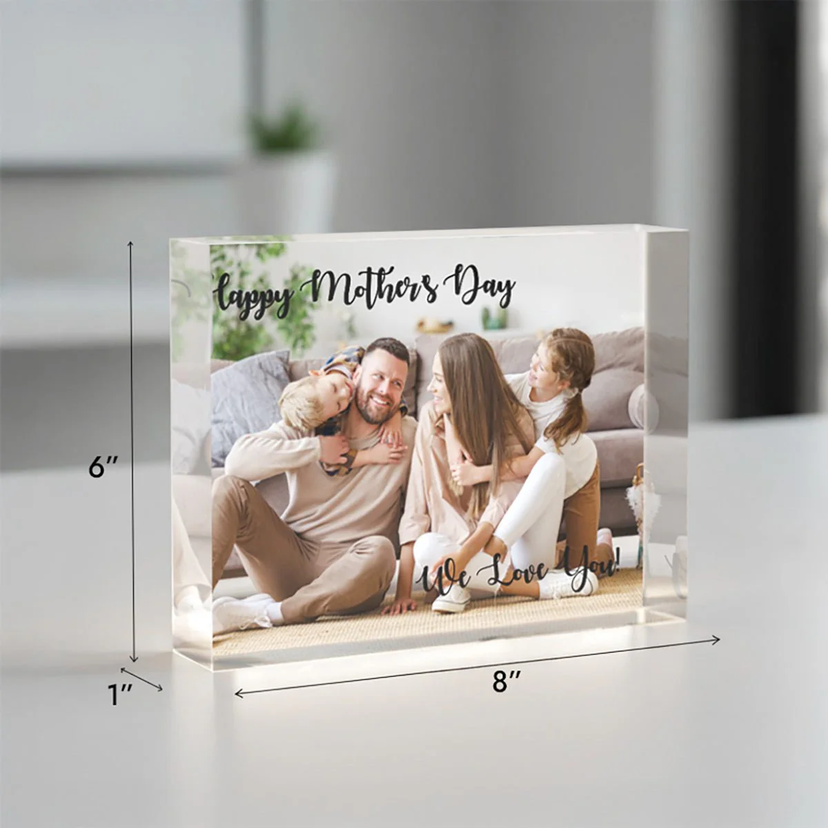 Personalized Acrylic Photo Block for Mom – Custom Picture Print, 1-Inch Thick - Image 3