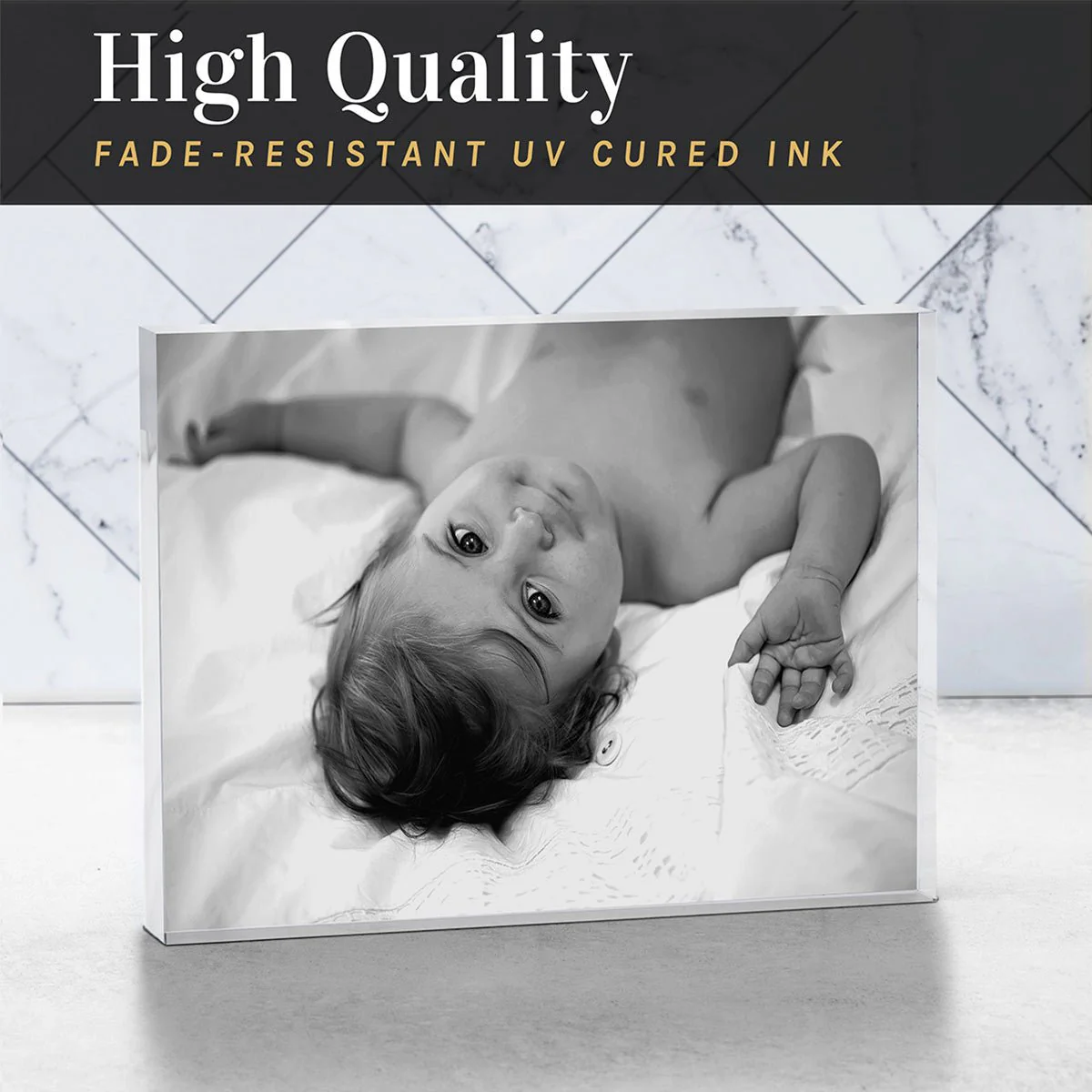 Personalized Baby Acrylic Photo Block – Custom Picture Print, 1-Inch Thick - Image 3