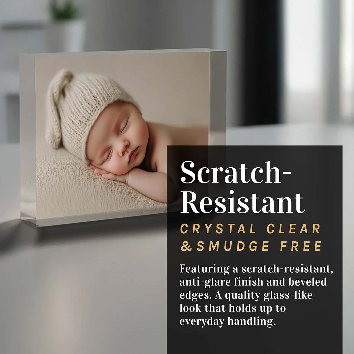 Personalized Baby Acrylic Photo Block – Custom Picture Print, 1-Inch Thick - Image 4