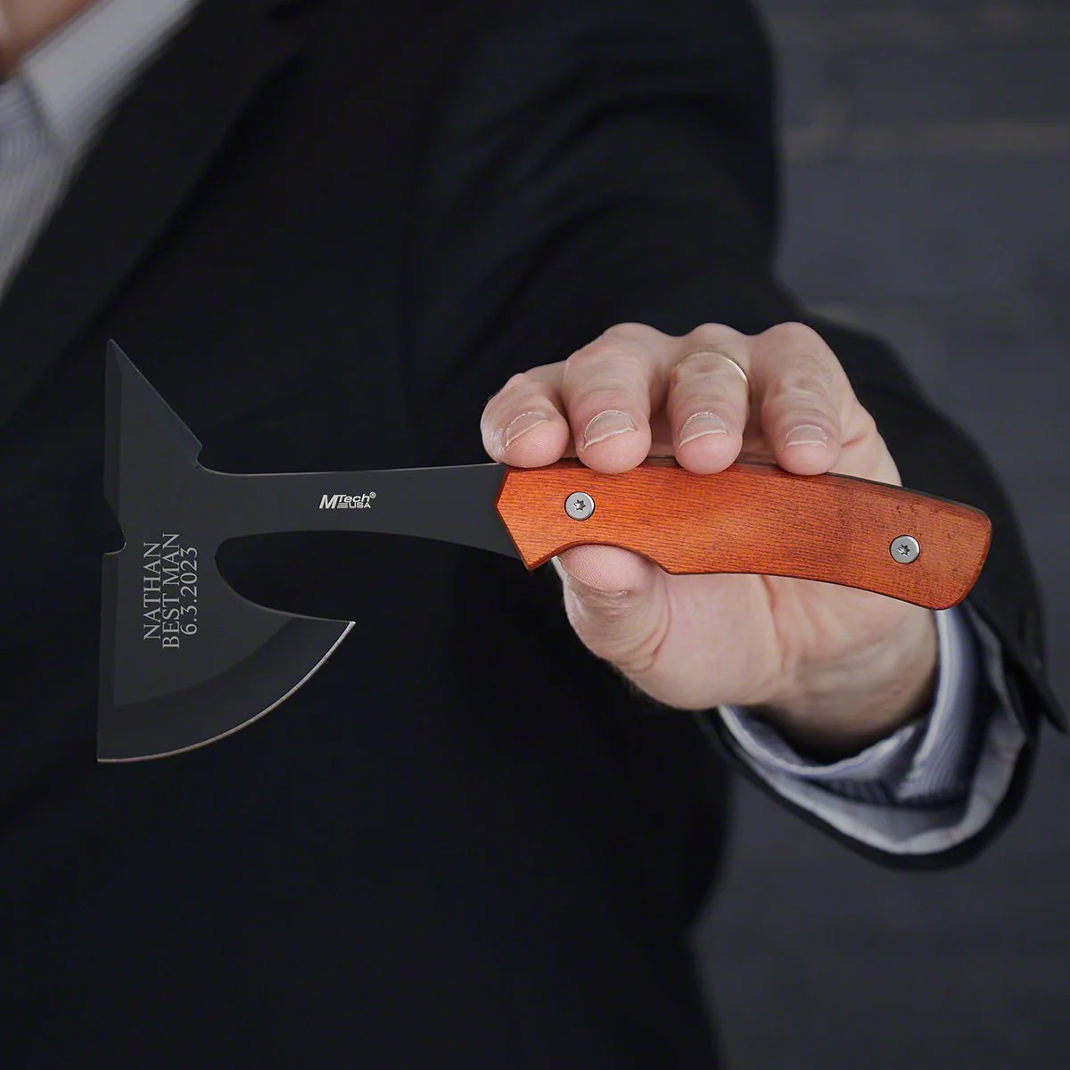 Personalized Hatchets Cool Gifts for Groomsmen Set of 5 Axes - Image 3