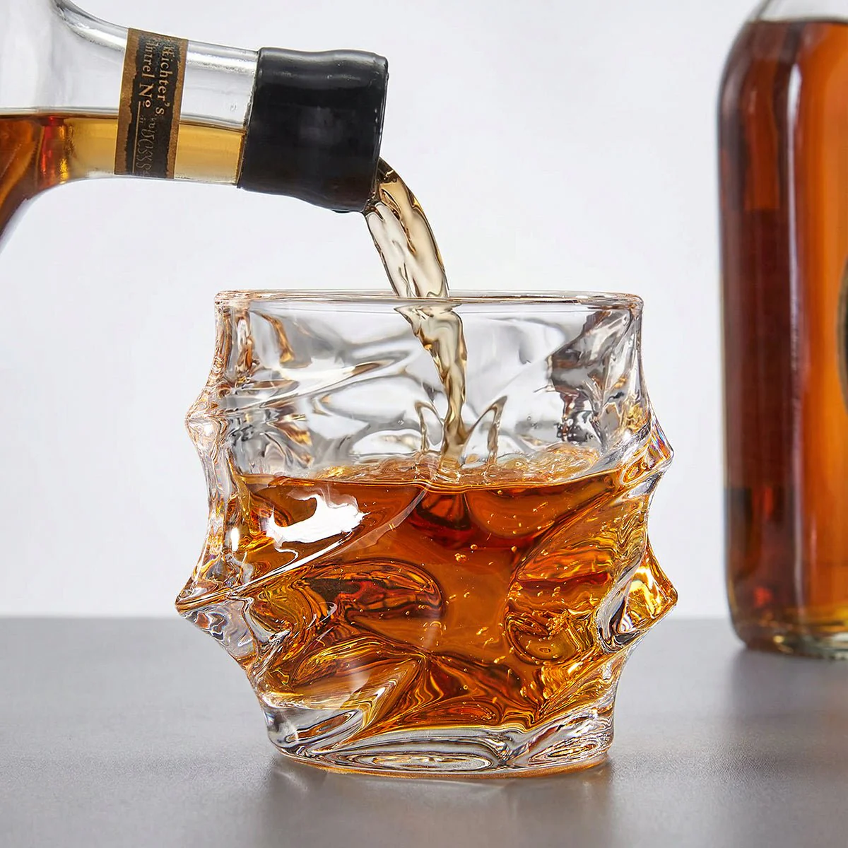 Personalized Luxury Boxed Decanter Set With Sculpted Glasses & Whiskey Stones - Image 8