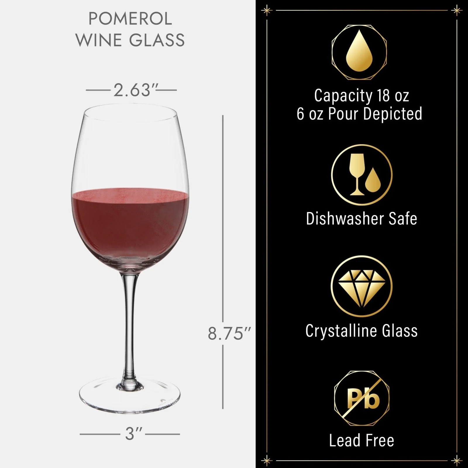 Pomerol Wine Gift Set with Personalized Wine Glasses and Wooden Box - Image 3