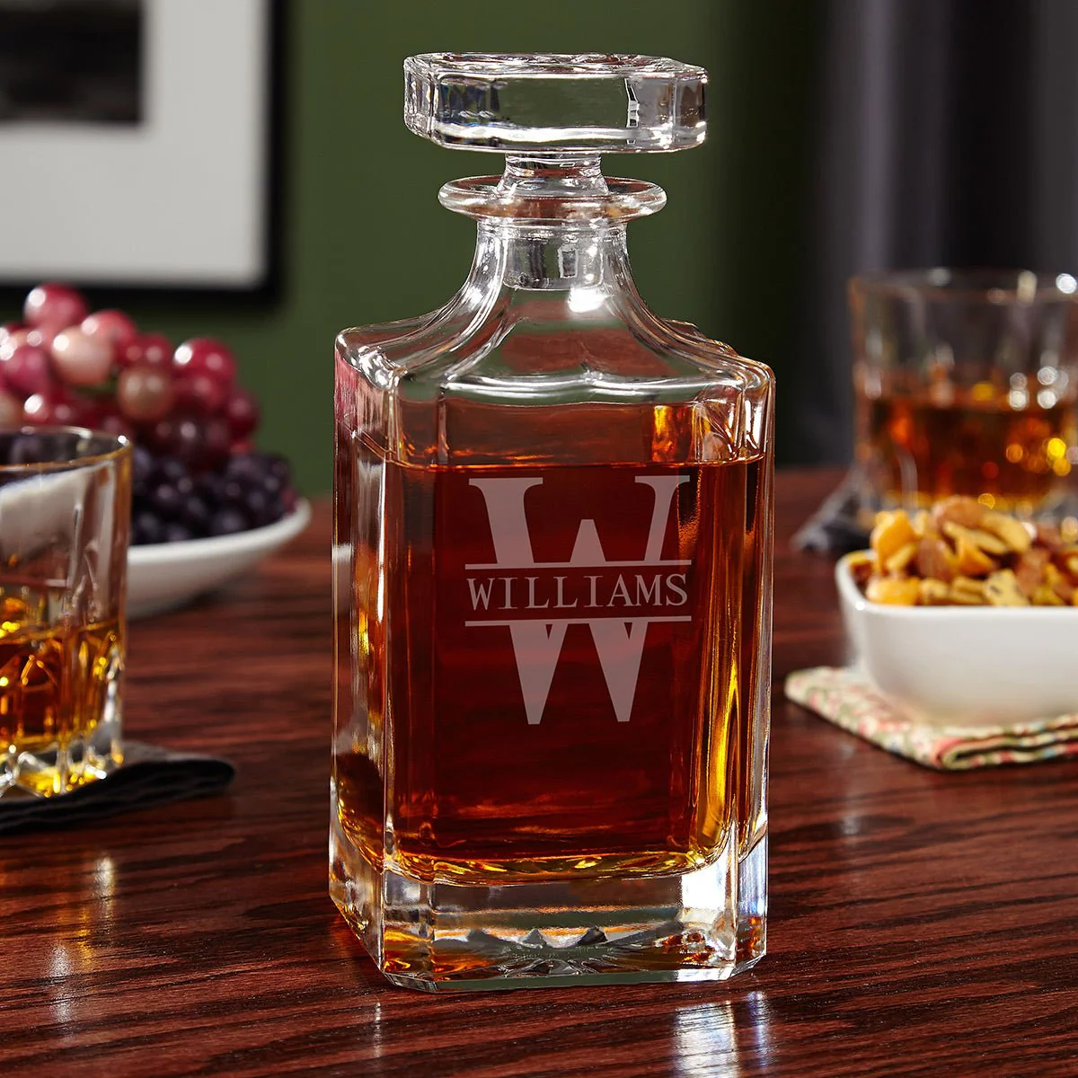 Prescott Whiskey Gift Set  7pc - Custom Decanter Set with Handcrafted Box - Image 6