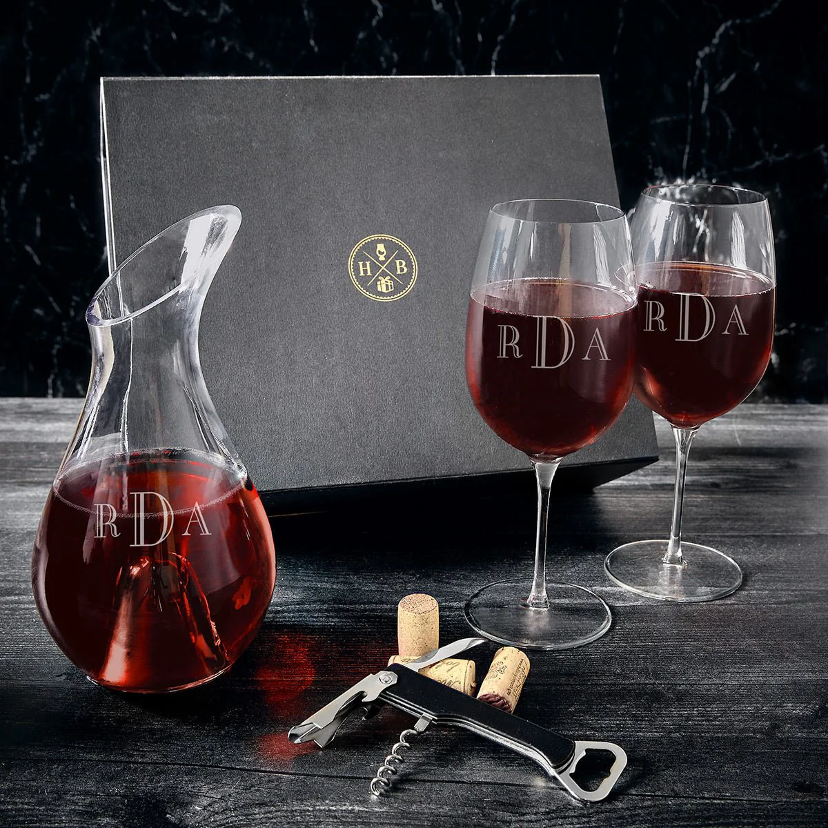 Reims Custom 5pc Luxury Wine Gift Set with Decanter & Glasses - Image 10