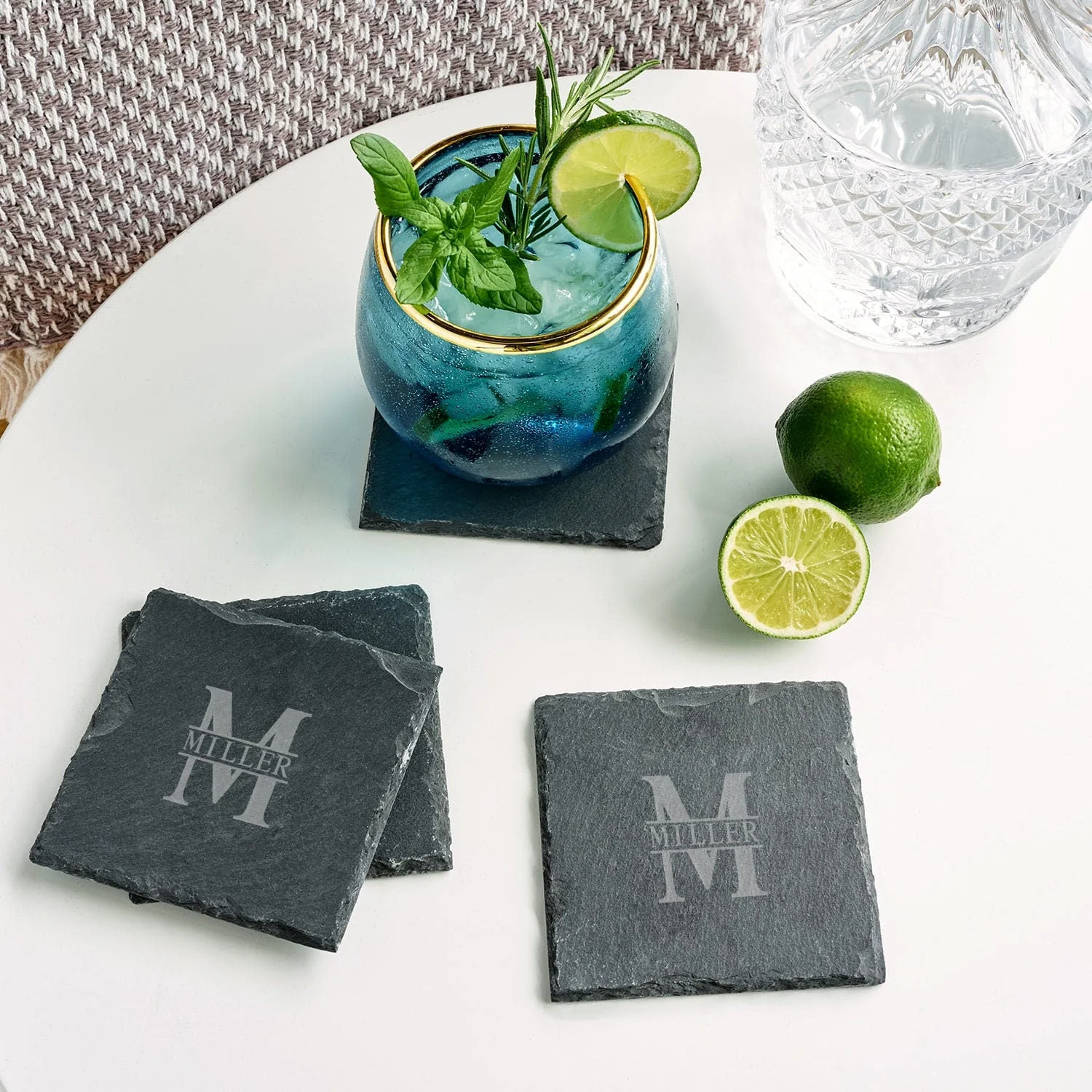 Franklin Personalized Slate Coasters, Set of 4 - Image 4