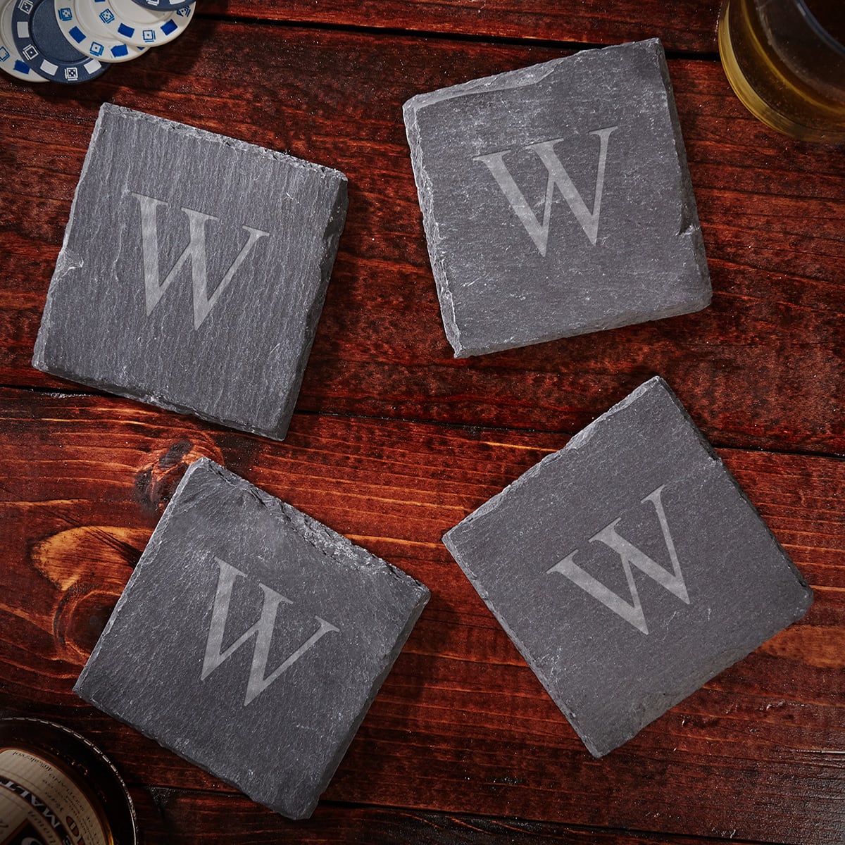 Franklin Personalized Slate Coasters, Set of 4 - Image 8